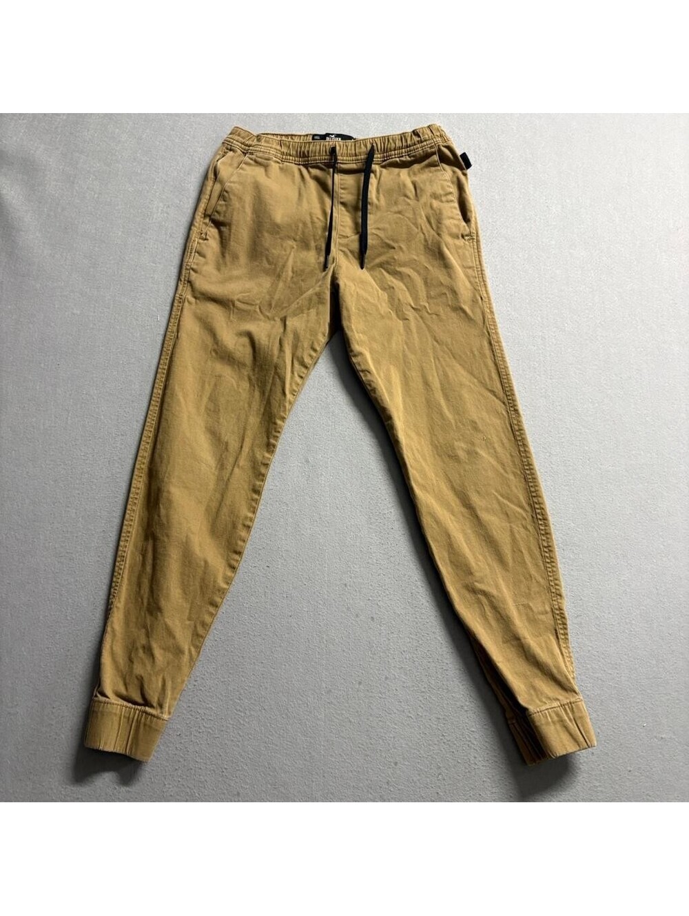 Hollister Skinny Jogger Pants Mens XS Brown Khaki Advanced Stretch Drawstring